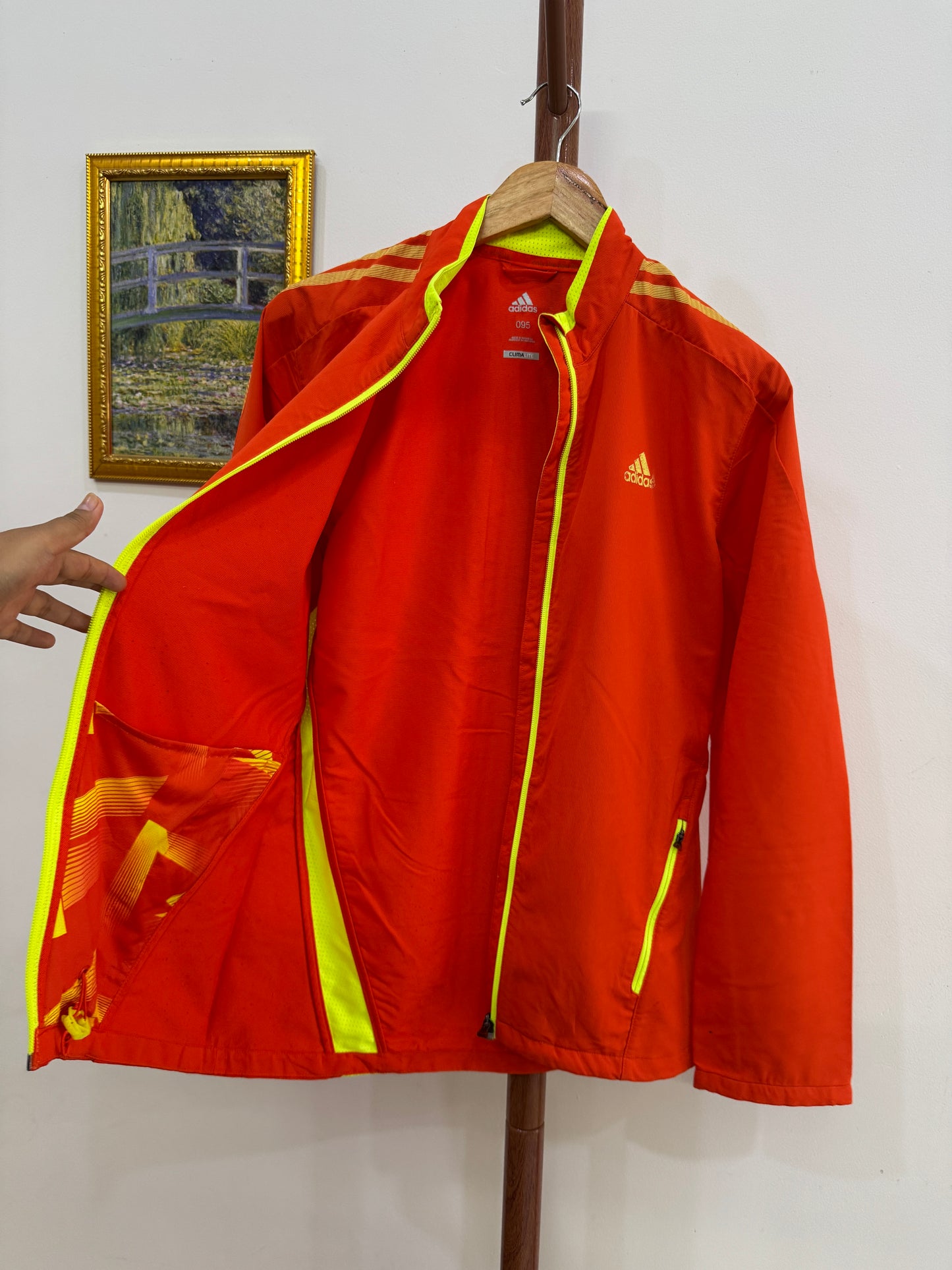 Adidas Red Sports Windbreaker Jacket