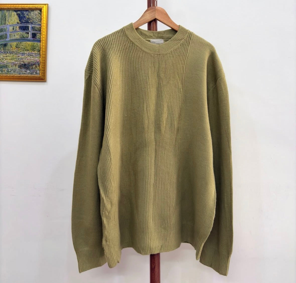 Favourite 🤩 
Green 'MindBridge' Ribbed Knitted Sweater