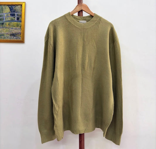 Favourite 🤩 
Green 'MindBridge' Ribbed Knitted Sweater