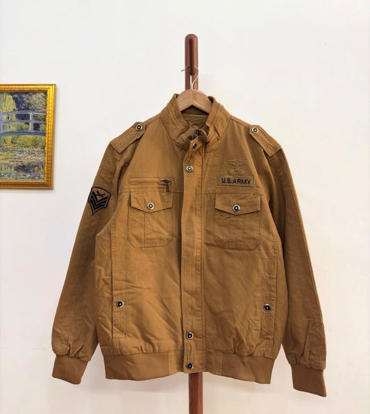 Vintage Beige 'US Army' Utility Jacket