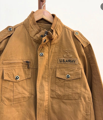 Vintage Beige 'US Army' Utility Jacket