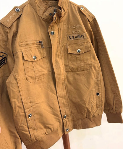 Vintage Beige 'US Army' Utility Jacket