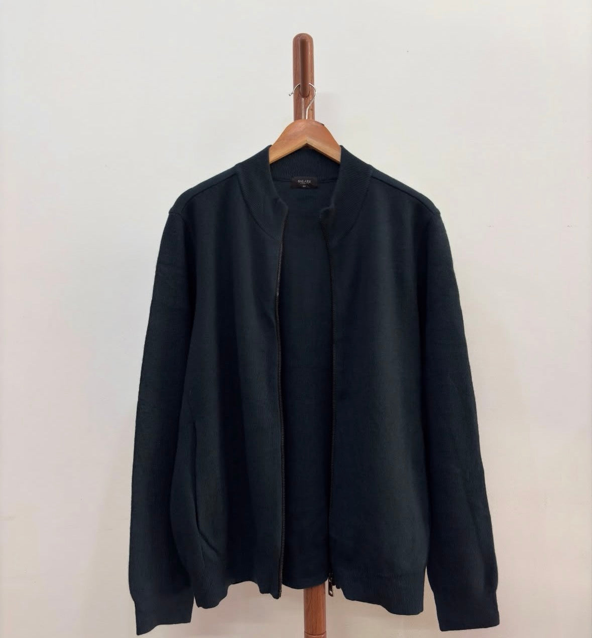 Teal Green Soft Zipper Knitwear