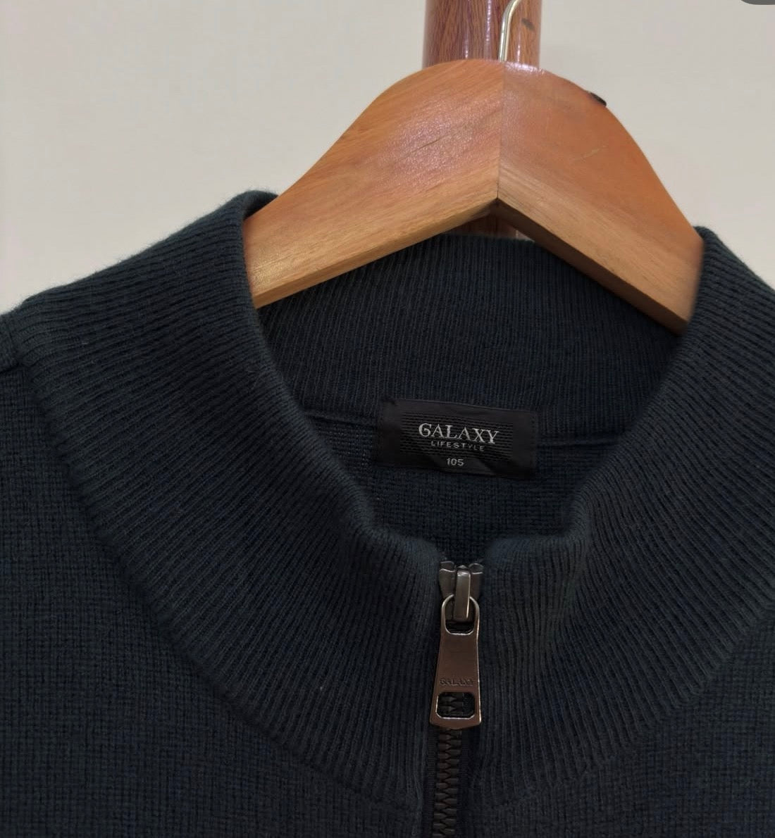 Teal Green Soft Zipper Knitwear