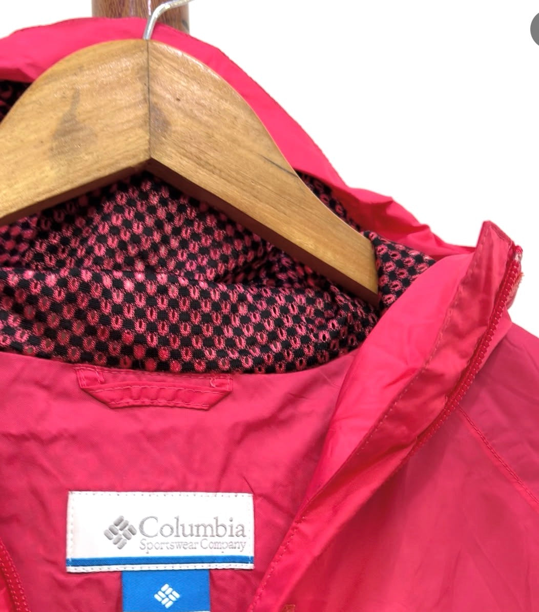 Beautiful Pink 'Columbia' Windbreaker Jacket 
 Length 21 in]