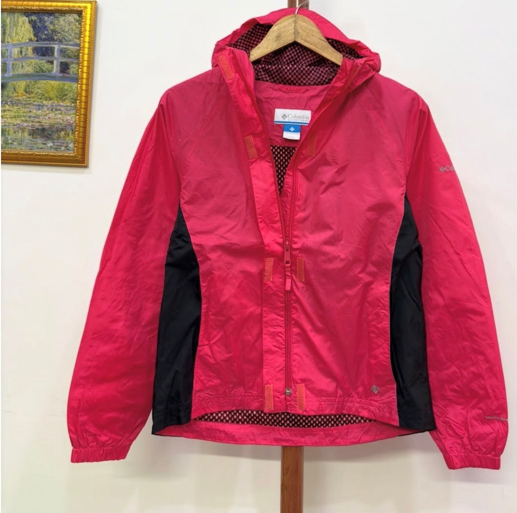 Beautiful Pink 'Columbia' Windbreaker Jacket 
 Length 21 in]