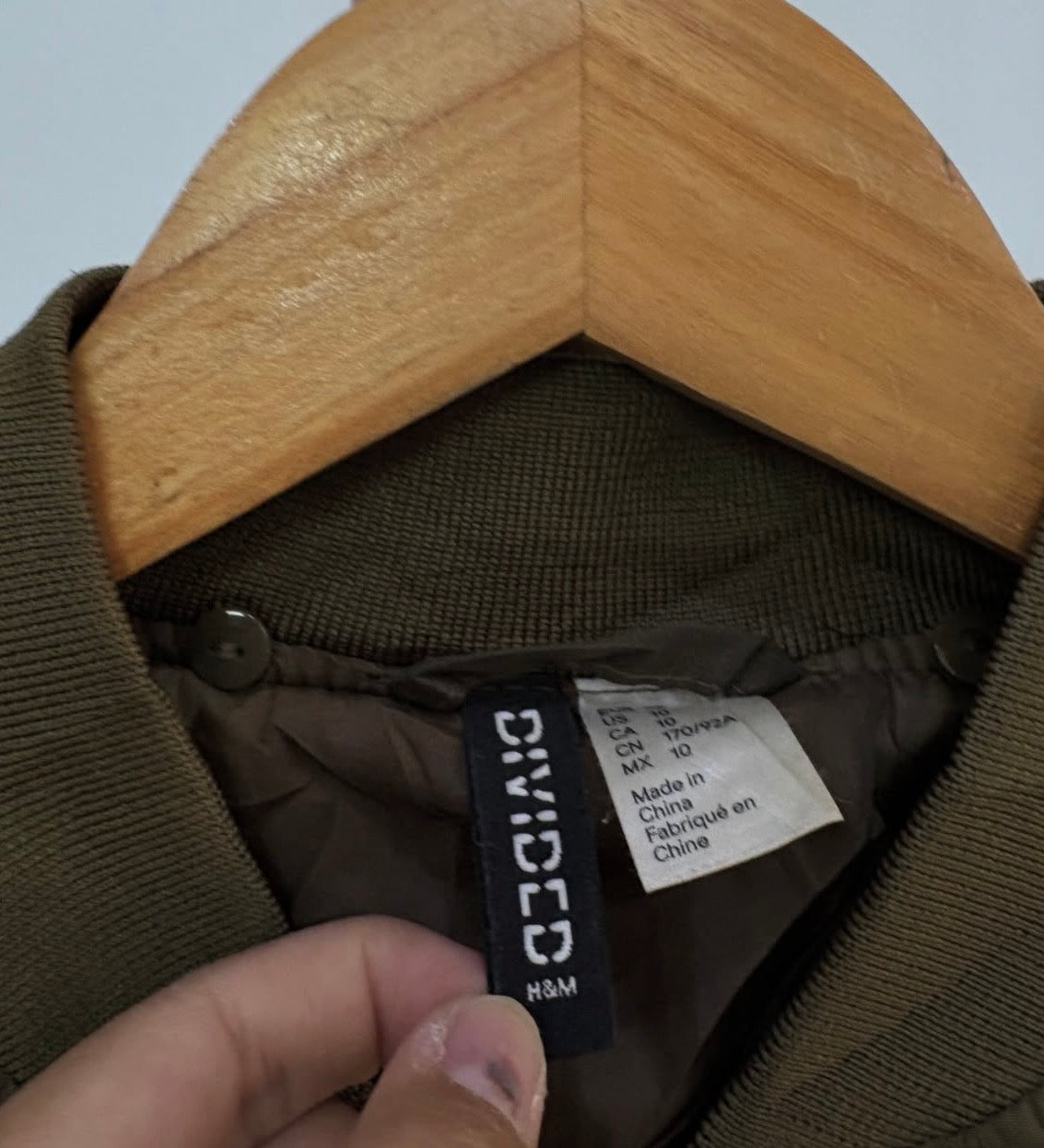Olive Green MA-1 'H&M' Bomber Jacket 
ssly with tees, knits & cargos