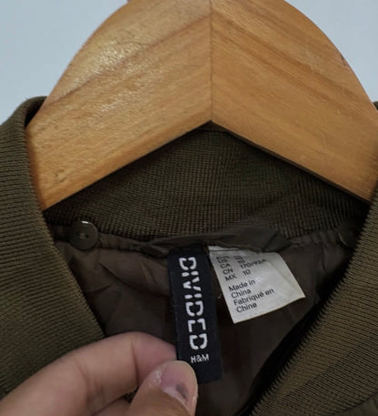 Olive Green MA-1 'H&M' Bomber Jacket 
ssly with tees, knits & cargos