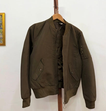 Olive Green MA-1 'H&M' Bomber Jacket 
ssly with tees, knits & cargos