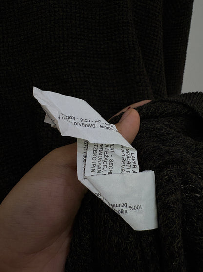 Dark Green 'Zara' Box Knit Sweater