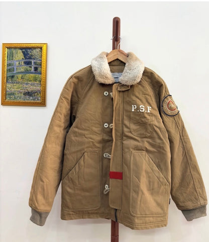 Beige 'USF' N-1 Deck Jacket