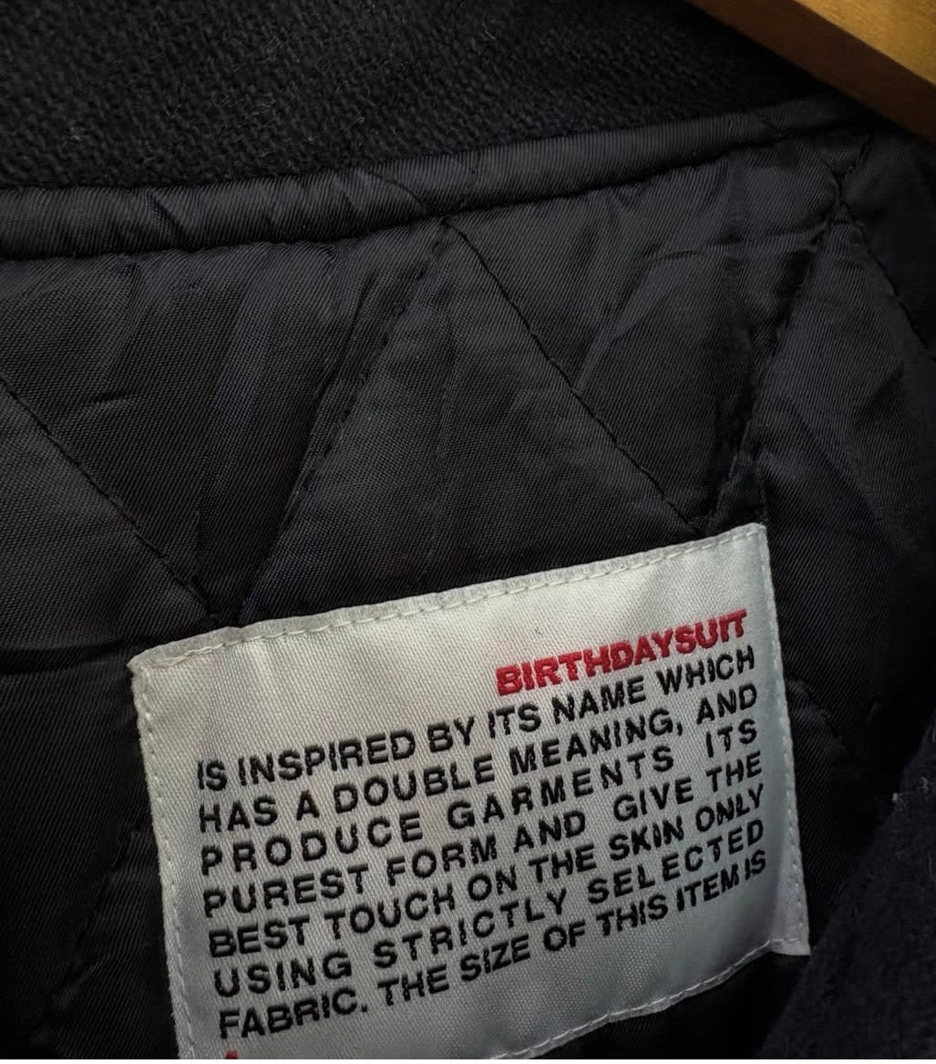 Favourite 😻 

'BIRTHDAYSUIT' Wollen Varsity with leather details