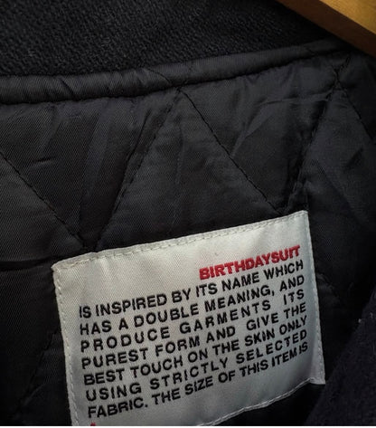 Favourite 😻 

'BIRTHDAYSUIT' Wollen Varsity with leather details