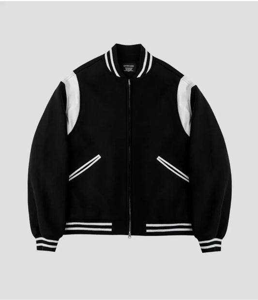 'LETTERCOMO ' Wollen Varsity with leather details