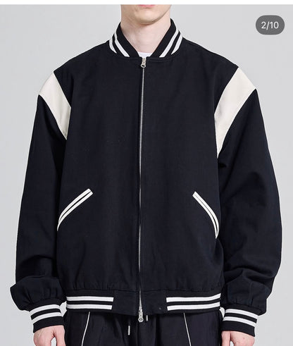 'LETTERCOMO ' Wollen Varsity with leather details