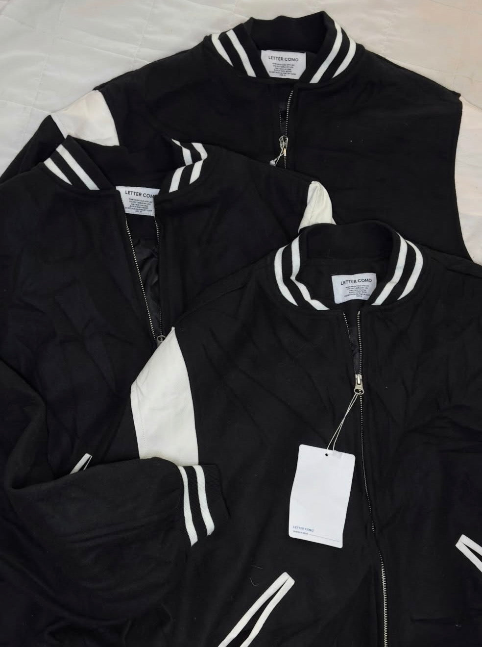 'LETTERCOMO ' Wollen Varsity with leather details