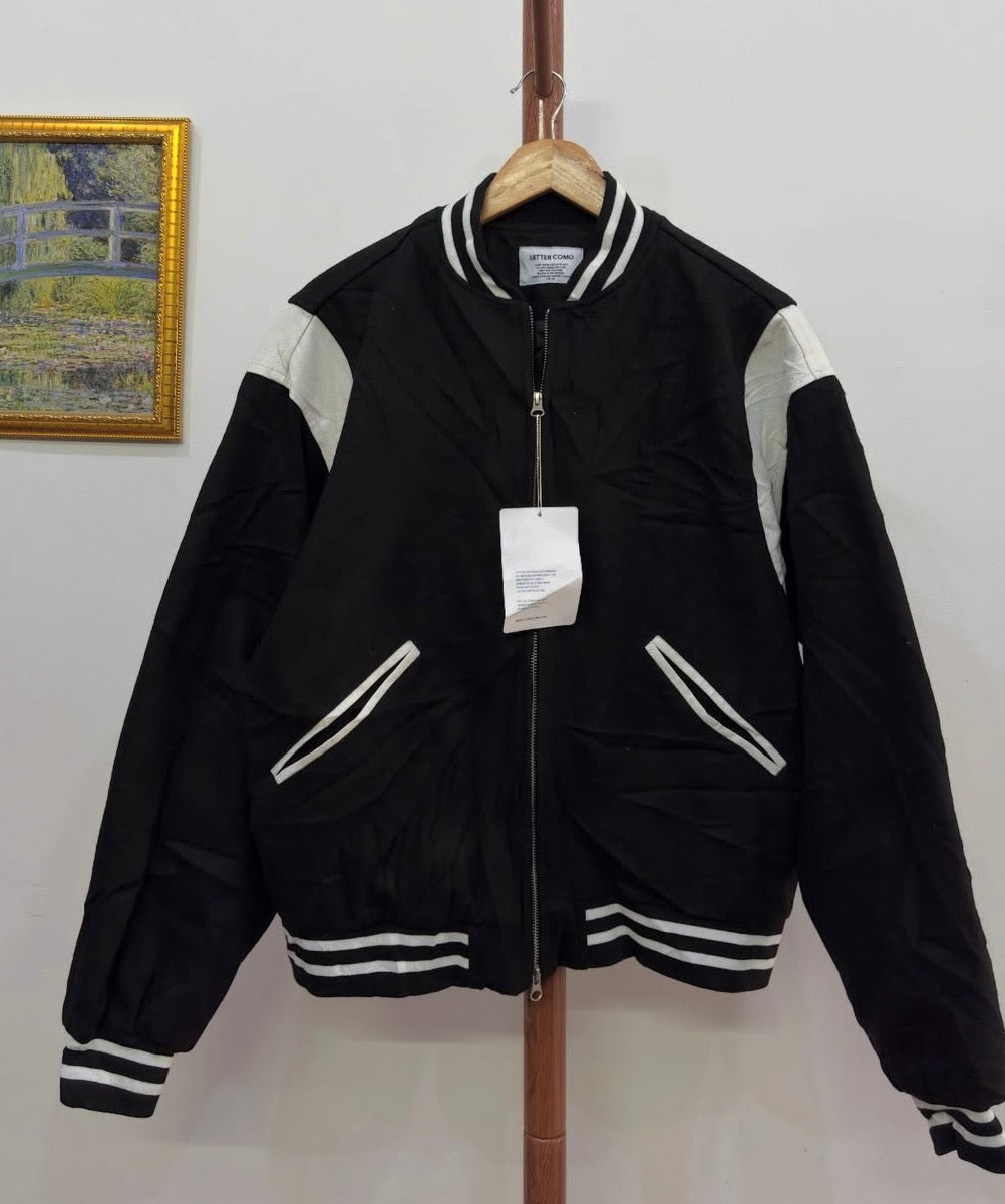 'LETTERCOMO ' Wollen Varsity with leather details