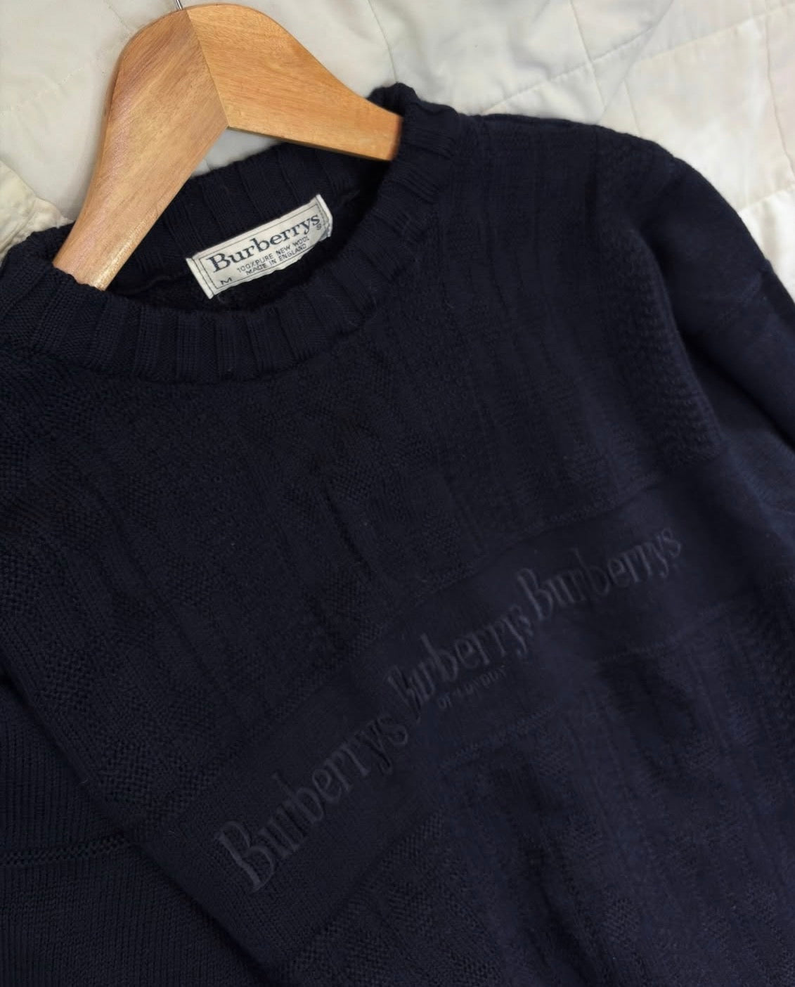Vintage 90's 'Burberry' Knitted Sweater