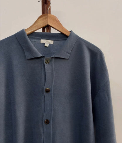 'THEY' Knitted Buttoned Up Knitted Polo