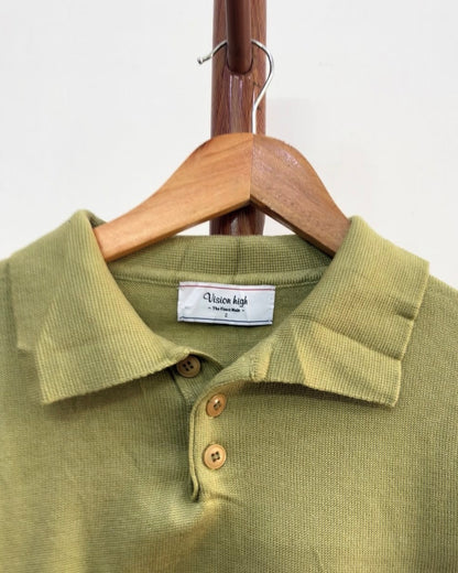 Pastel  Green ' Polo Knit Sweater