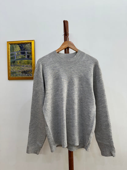 Grey Uniqlo mockneck knit