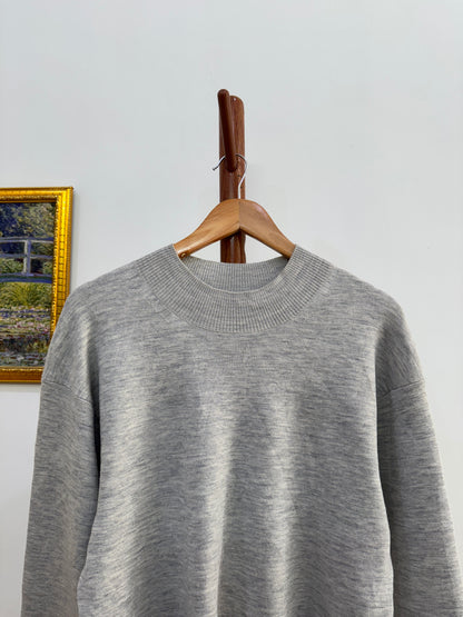 Grey Uniqlo mockneck knit