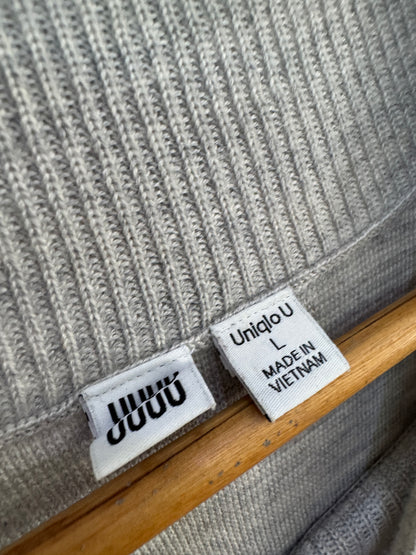 Grey Uniqlo mockneck knit