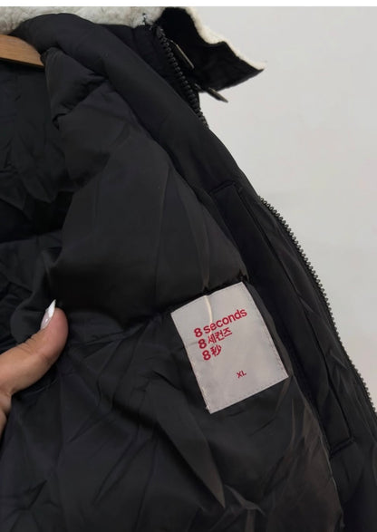8seconds_official Puffer Down Jacket with sherpa fleece collar 
Thick,warm & padded Inner