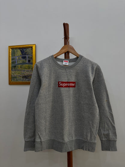 Supreme’ Grey Box Logo Crewneck