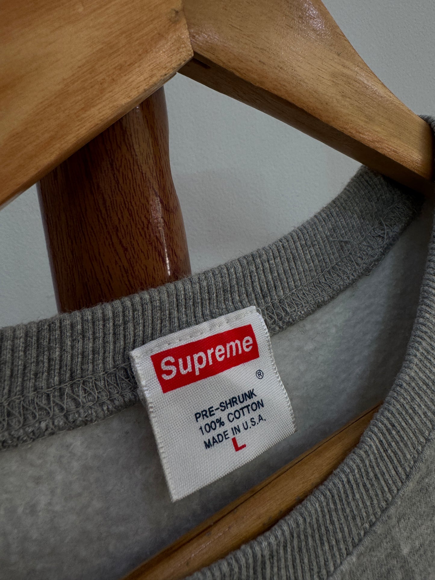 Supreme’ Grey Box Logo Crewneck