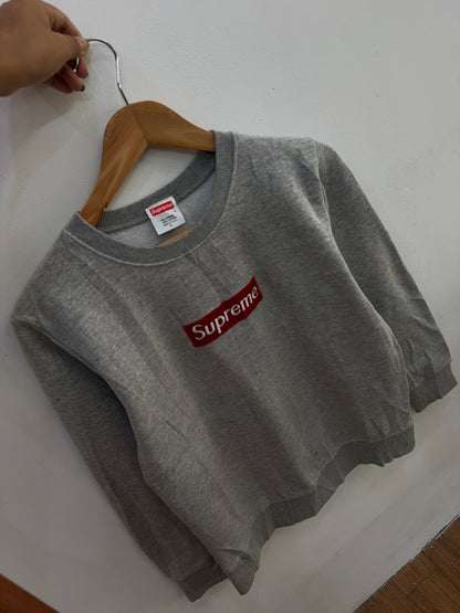 Supreme’ Grey Box Logo Crewneck