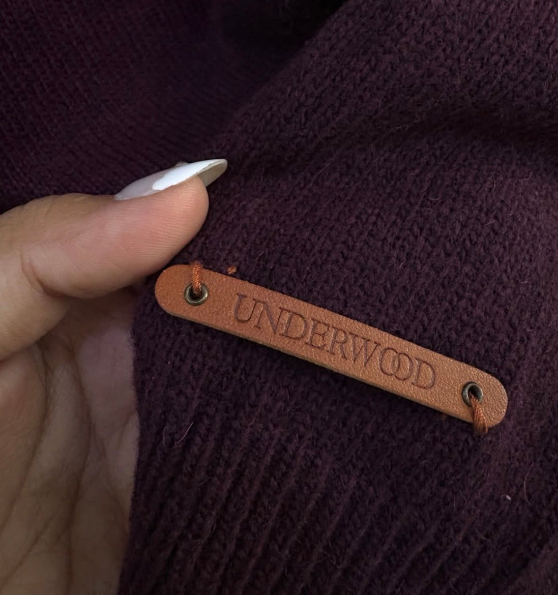 Maroon Underwood Cowl neck Sweater
