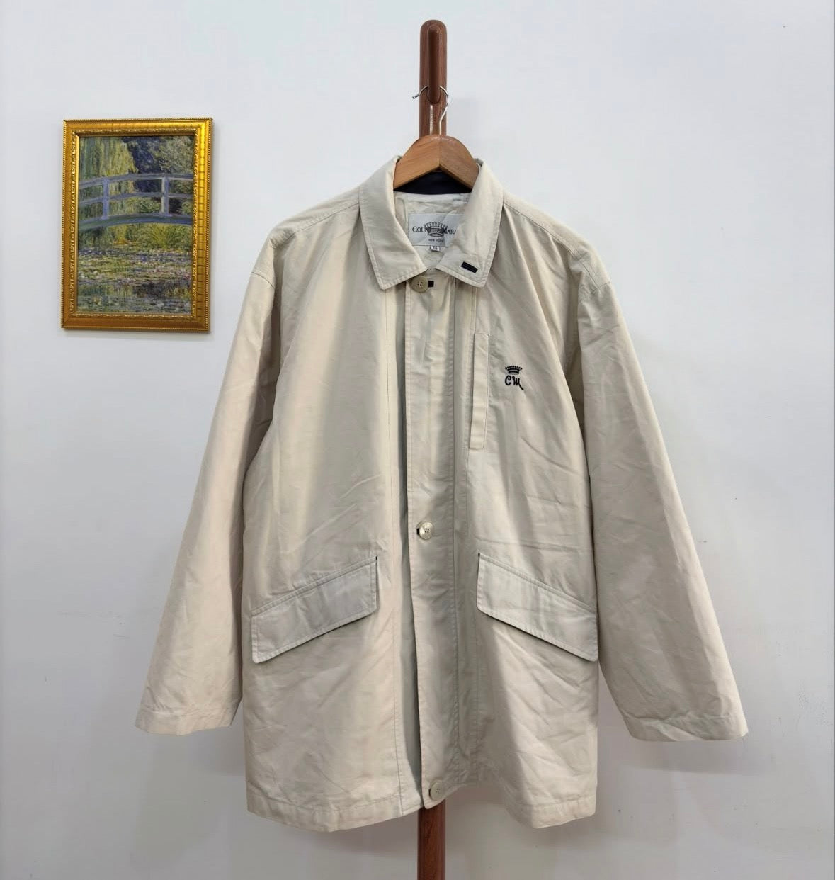 Vintage 'Countess Mara' Beige Harrington Jacket