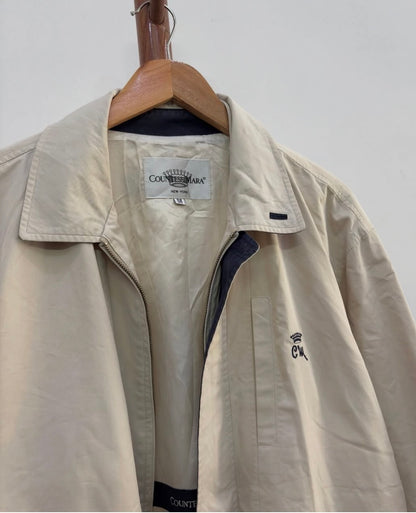 Vintage 'Countess Mara' Beige Harrington Jacket