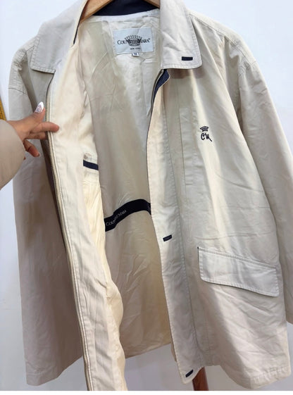 Vintage 'Countess Mara' Beige Harrington Jacket