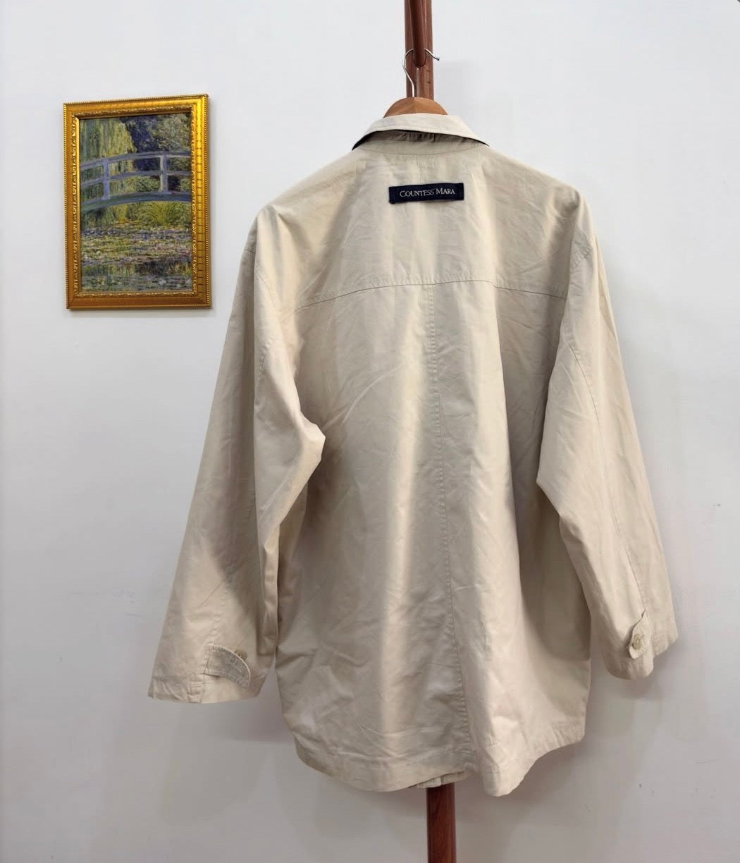 Vintage 'Countess Mara' Beige Harrington Jacket