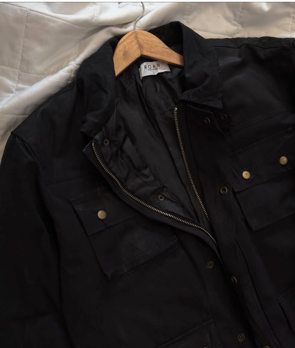 Black Tailored Fit Utility Jacket