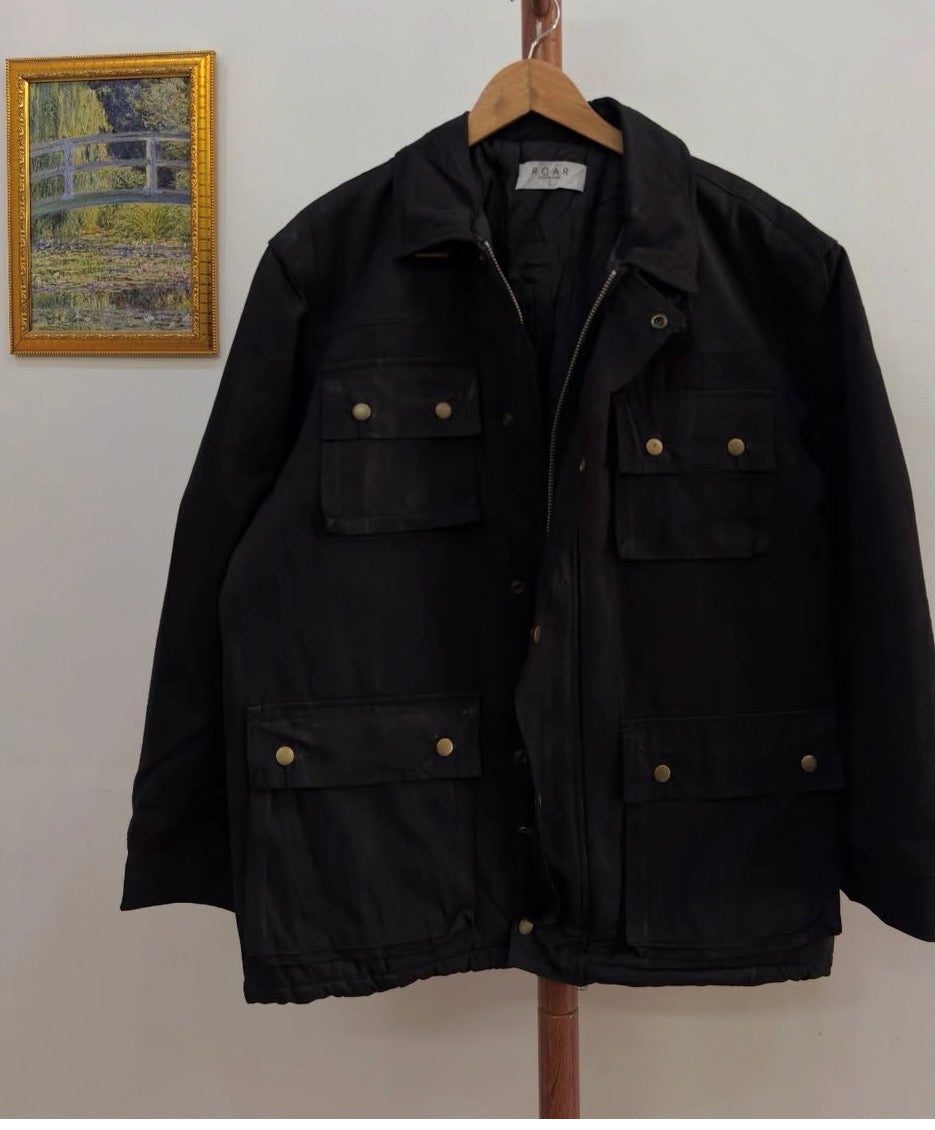 Black Tailored Fit Utility Jacket
