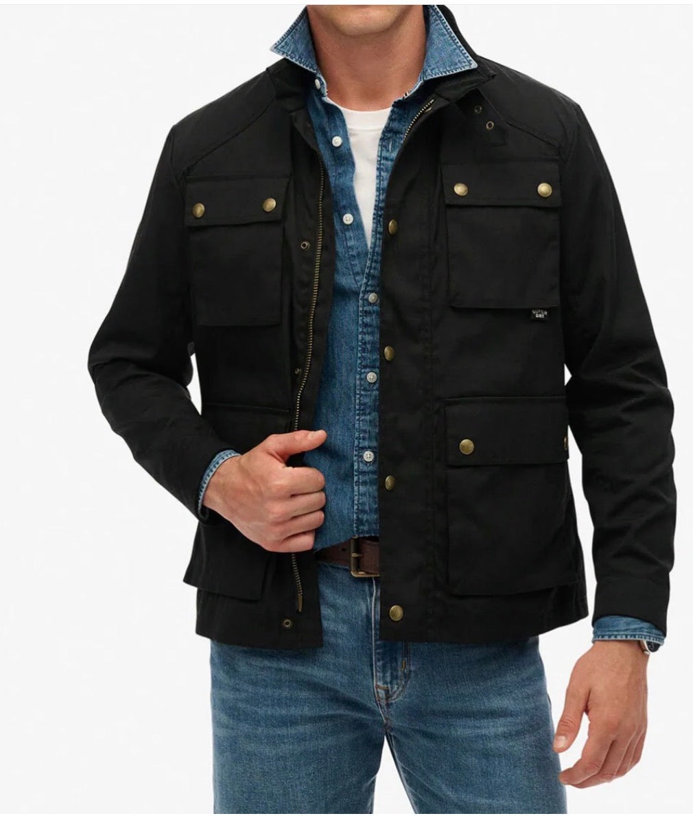 Black Tailored Fit Utility Jacket