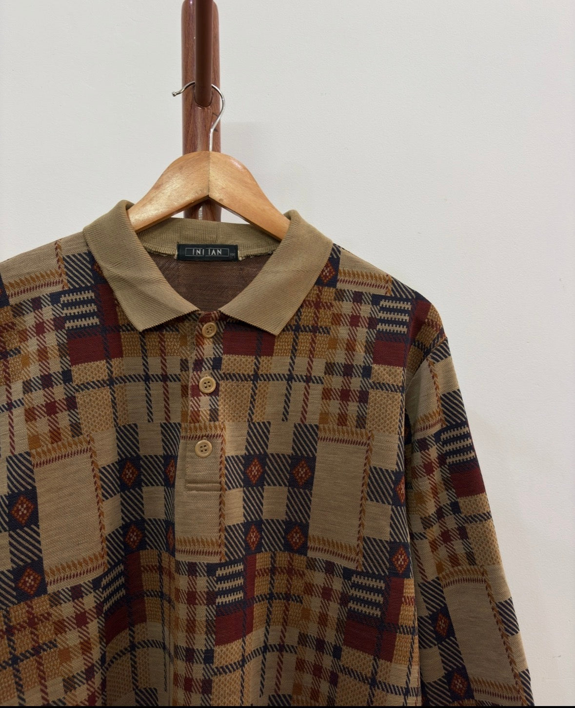 Vintage Collared Brown Knitted Sweater