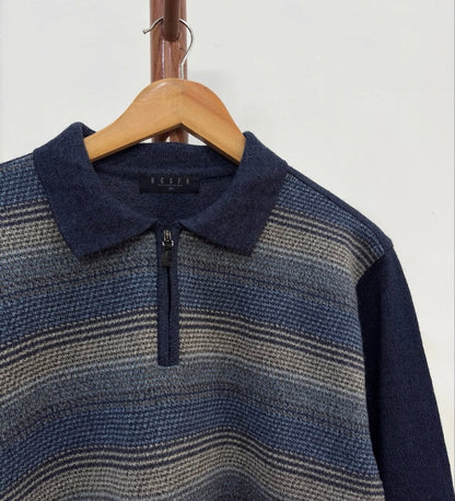 Vintage 'Knitted' Collared Sweater