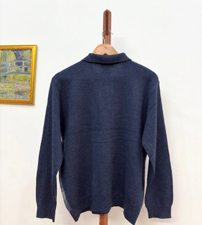 Vintage 'Knitted' Collared Sweater