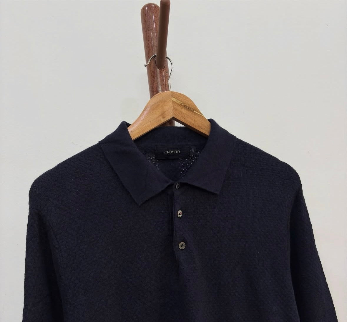'Creamix' Navy Blue  Polo Sweater –