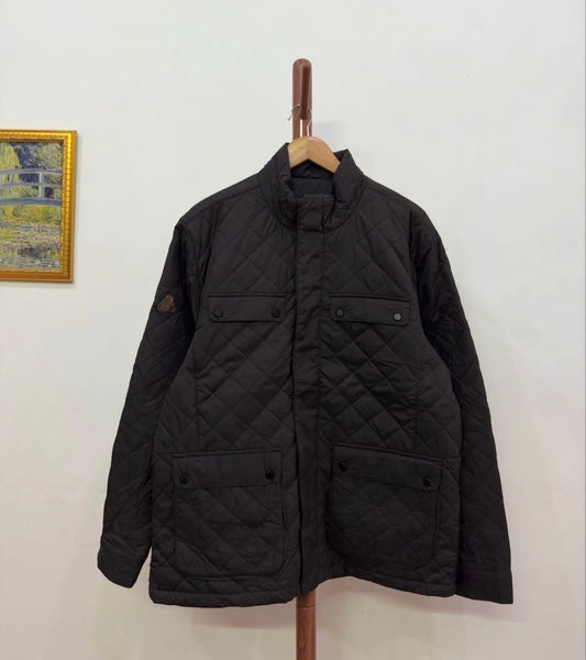 Dark Grey  Quilted Harrington Jacket
