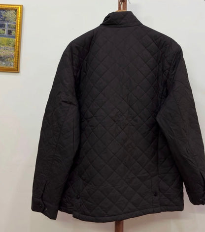 Dark Grey  Quilted Harrington Jacket