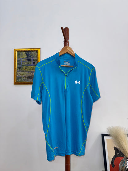 Blue ‘Underarmour’ QuarterZip Tee