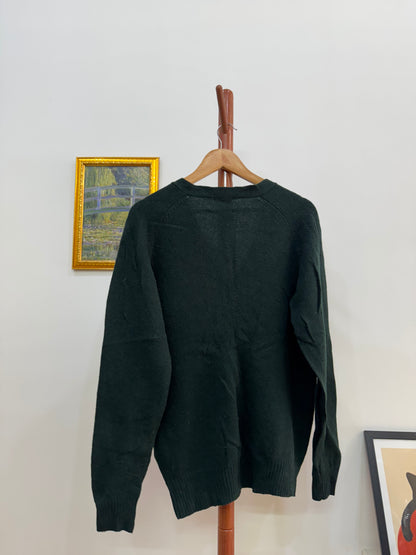 Green Uniqlo Cardigan Wool  Sweater