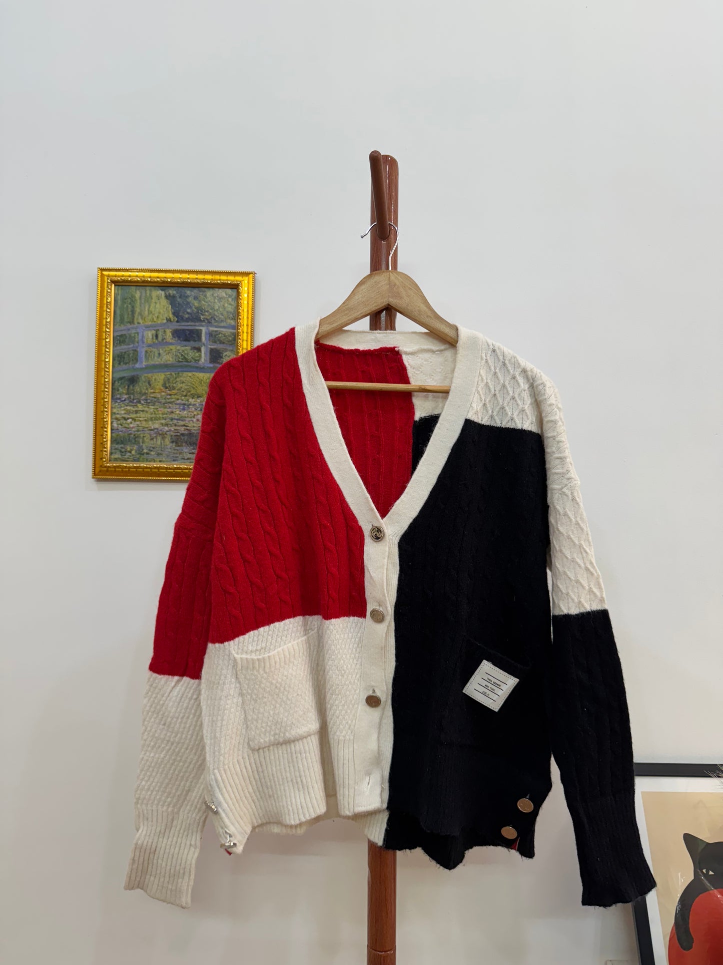 ‘THOM BROWNE’ Cable-Knit Cardigan