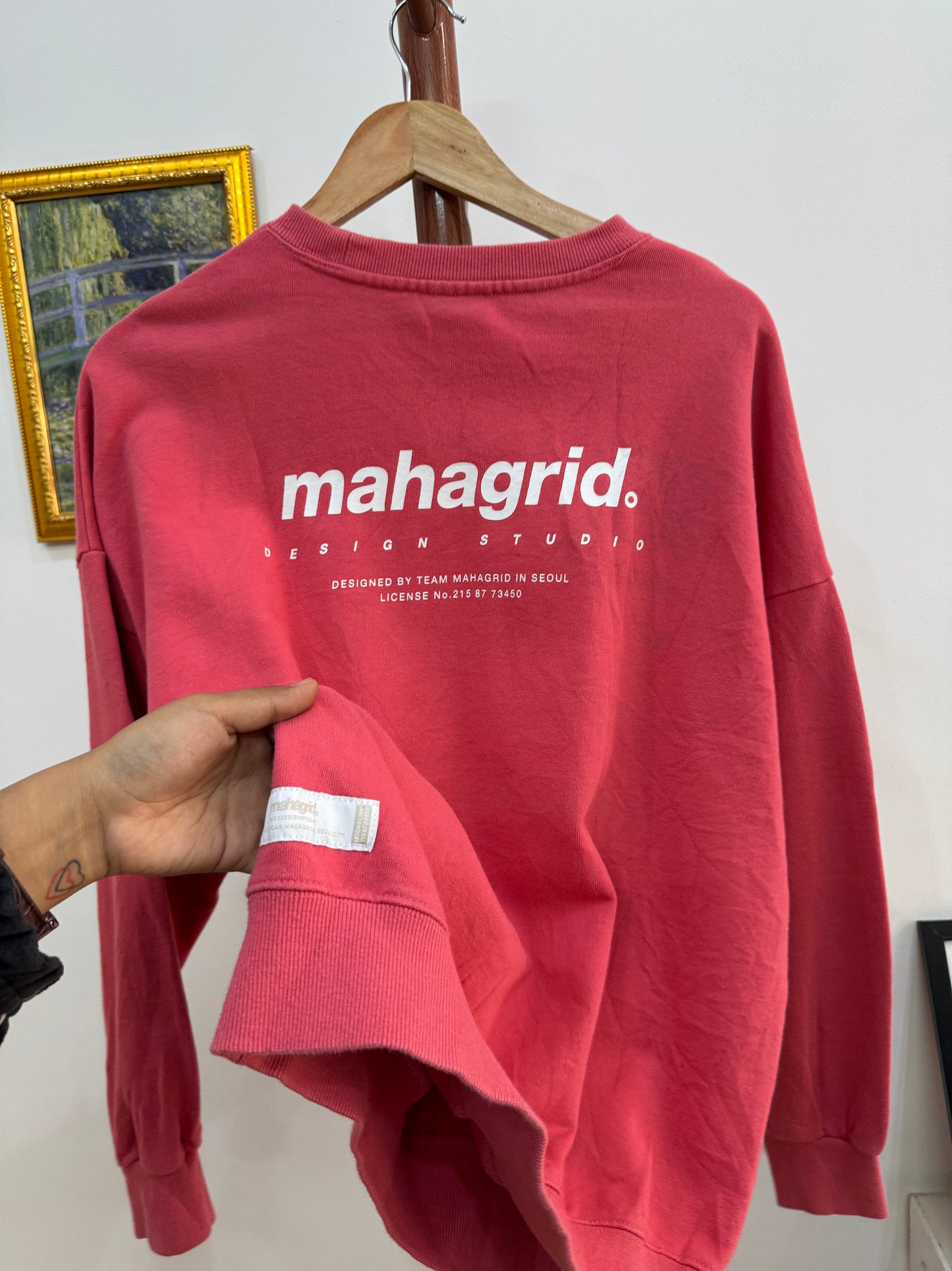 Pink mahagrid unisex Sweater