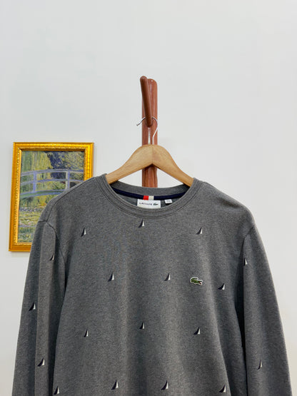 Grey LACOSTE crewneck